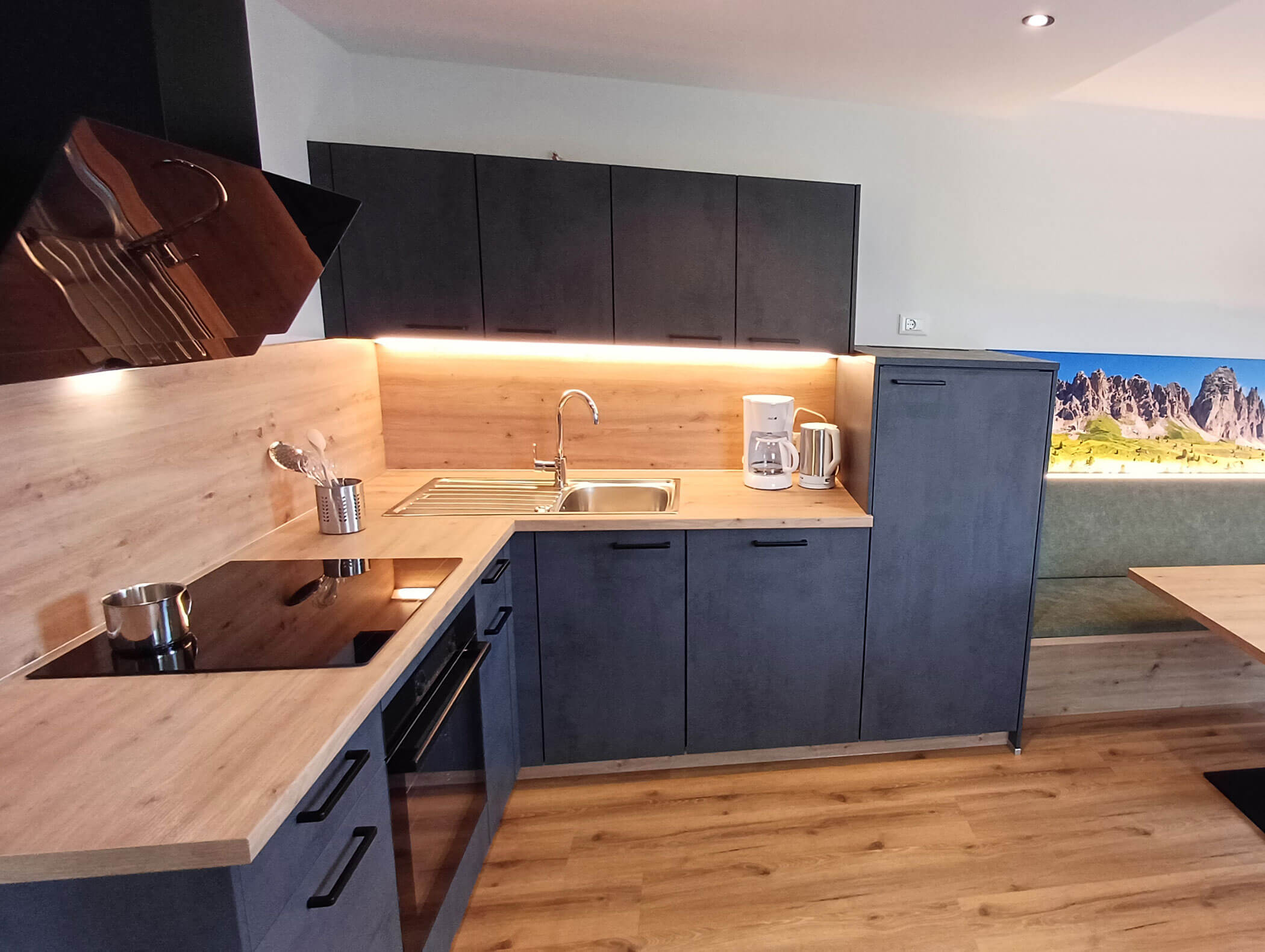 Küche vom Apartment Abendrot