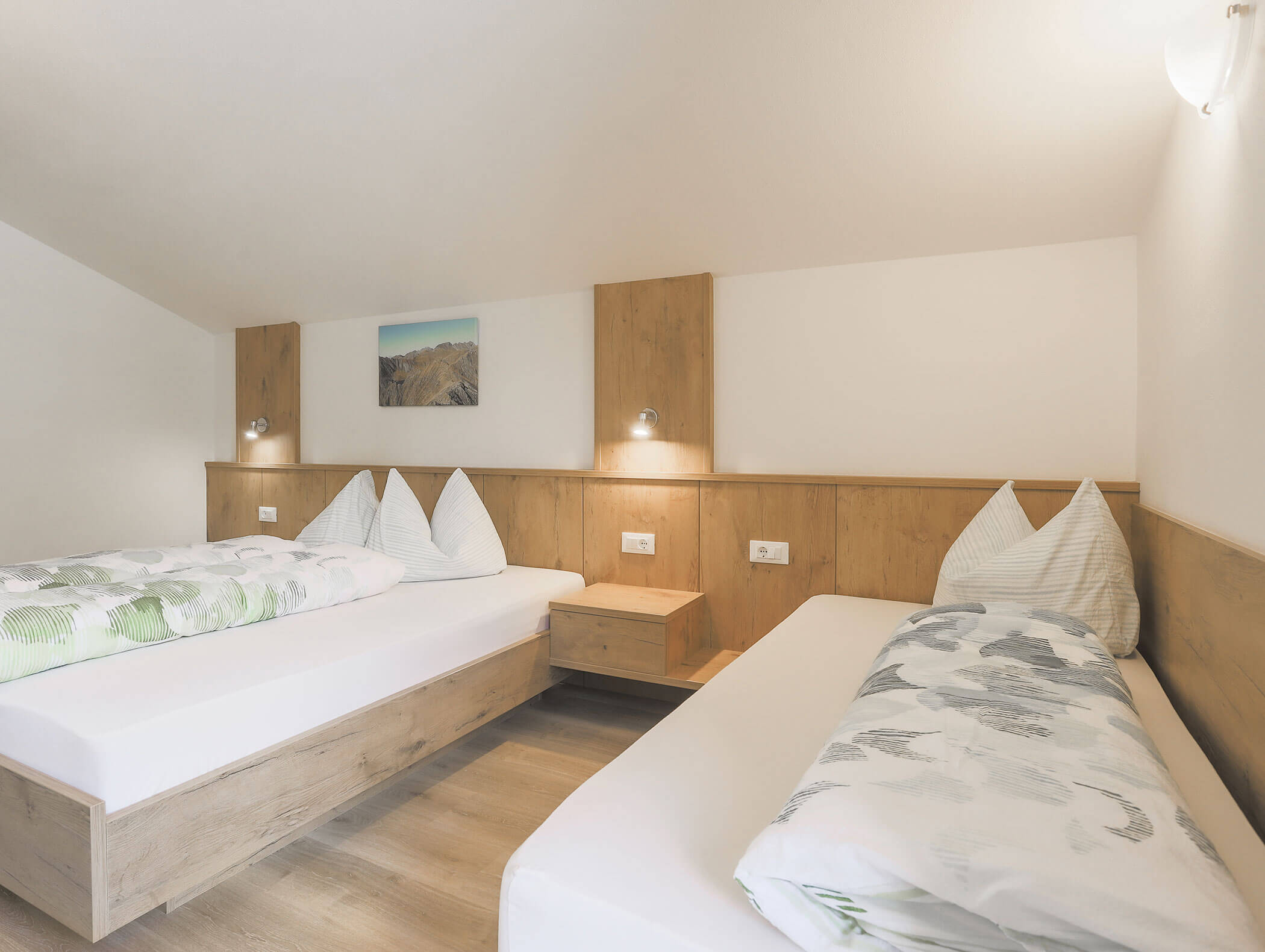 Schlafzimmer vom Apartment Alpenglühn