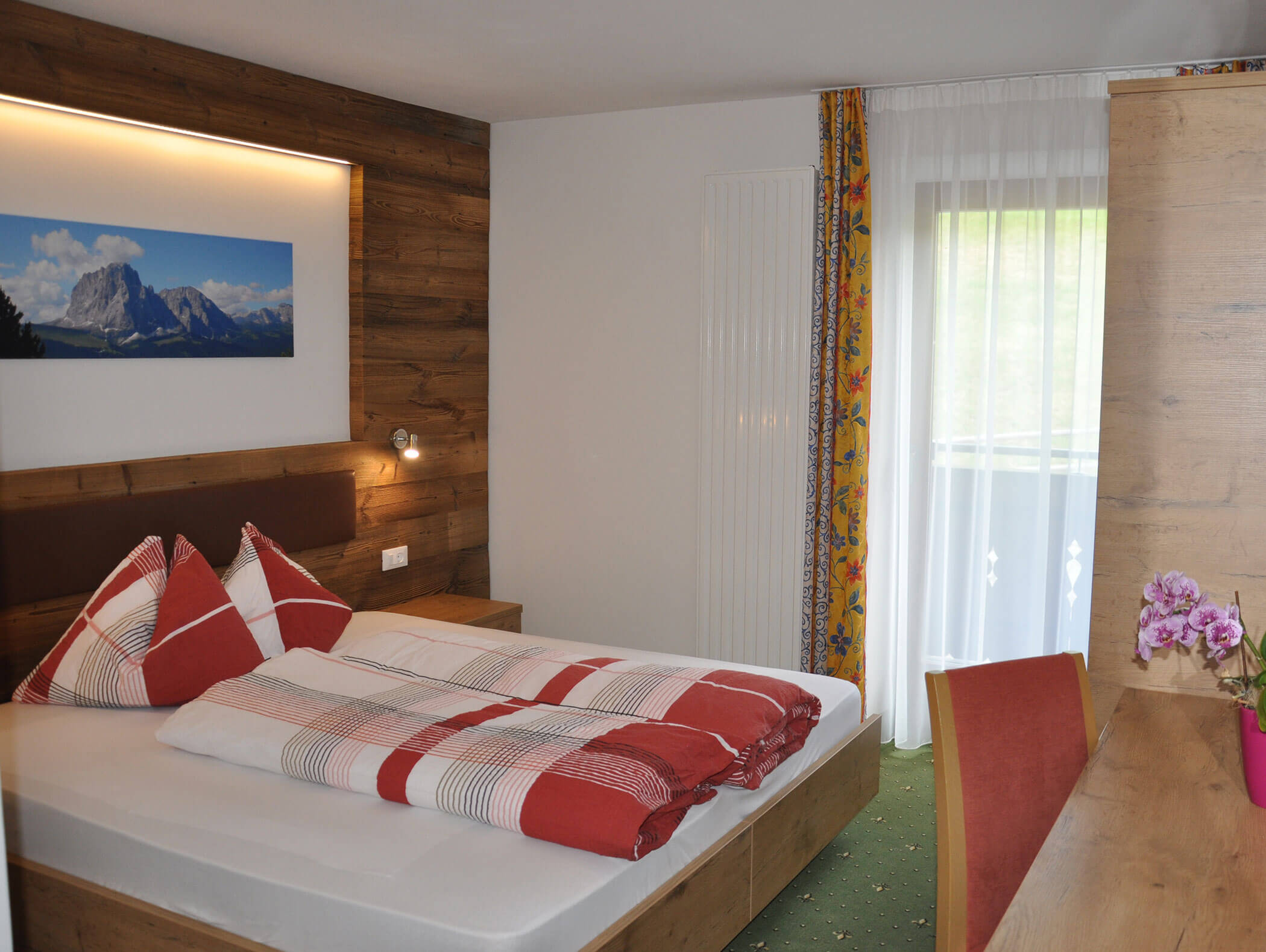 Letto matrimoniale della camera Bergseite